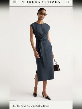 Modern Citizen Fei Tie Front Organic Cotton Dress